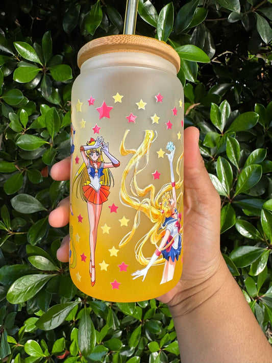 Sailor Moon Ombre Glass Cup