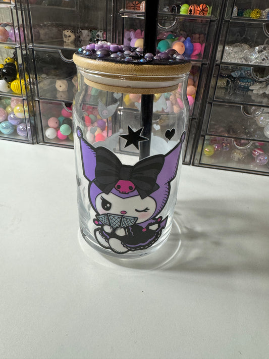 Kuromi 16oz Glass Cup